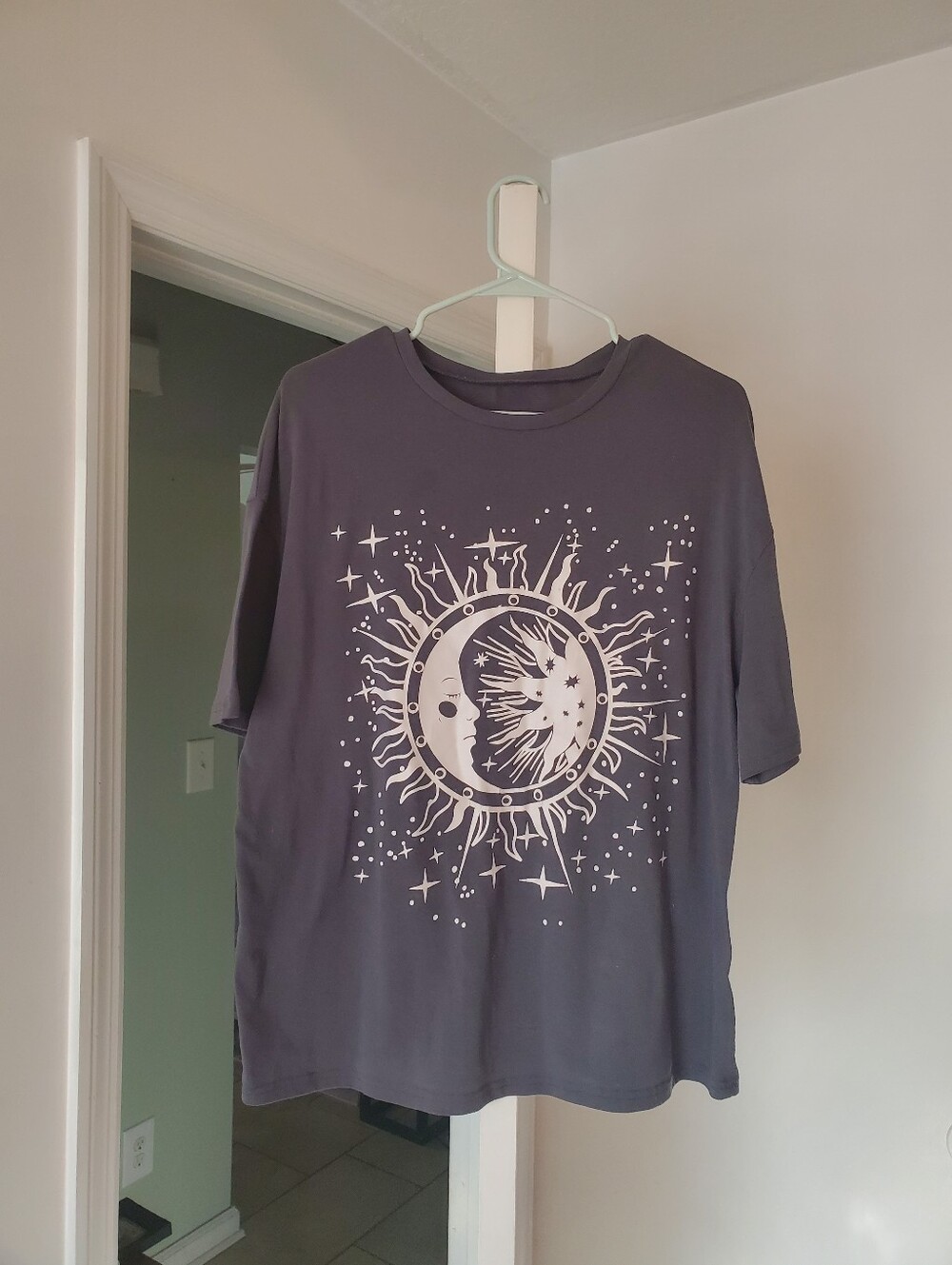 Shein Oversized Celestial Moon & Sun T-Shirt